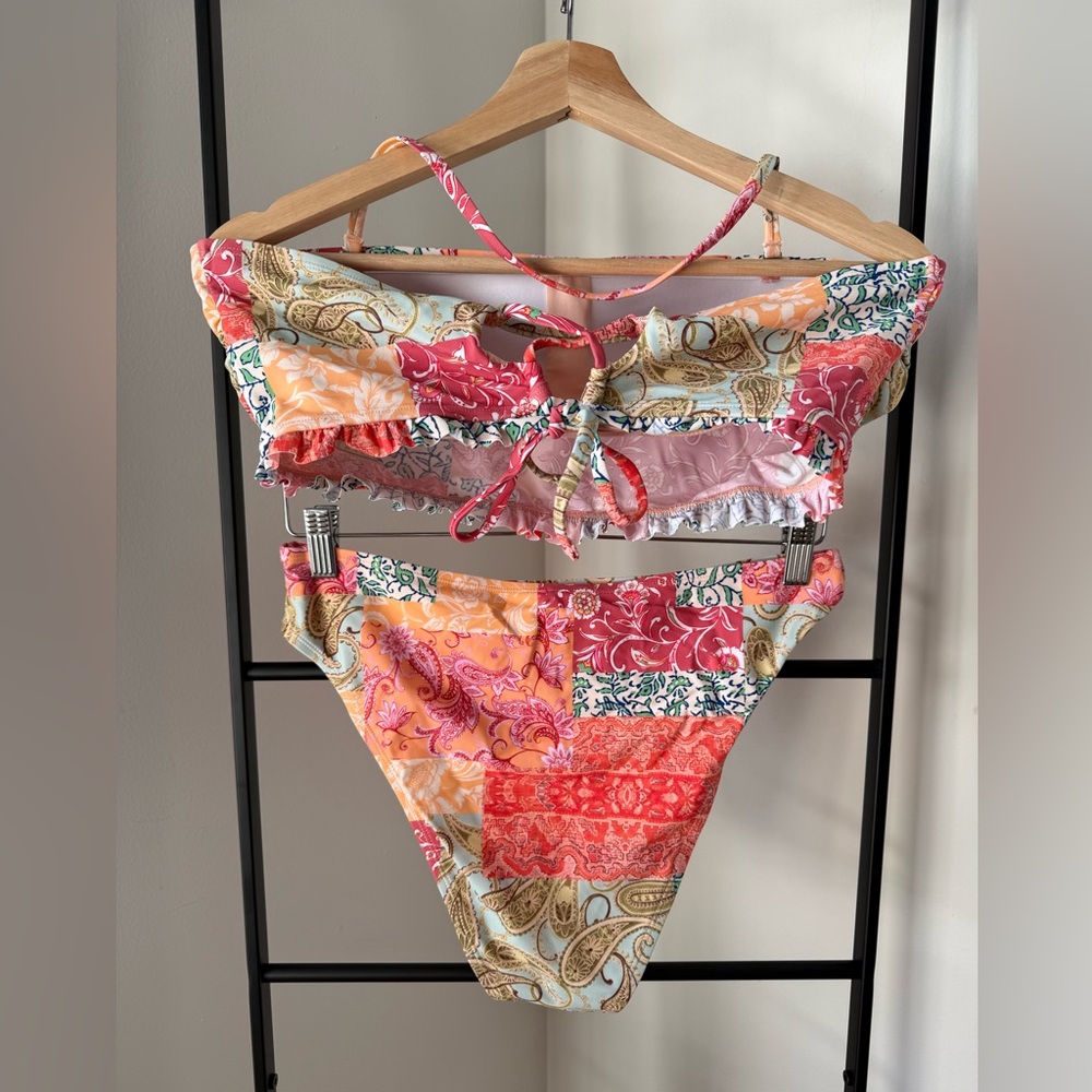 Cupshe Endless Treasure Patchwork Bikini, Size L - image 2